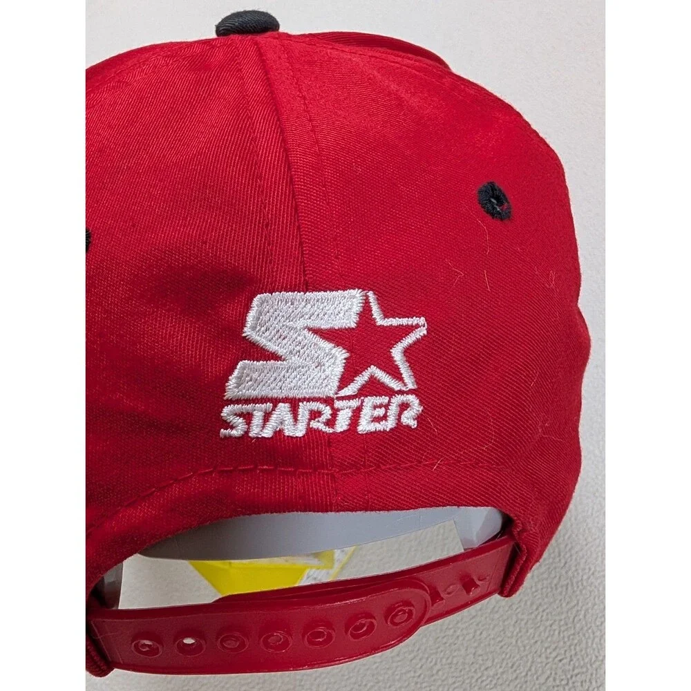 Vintage 90's Starter Nebraska Cornhuskers Arch Logo Snapback Hat Red Star Wars